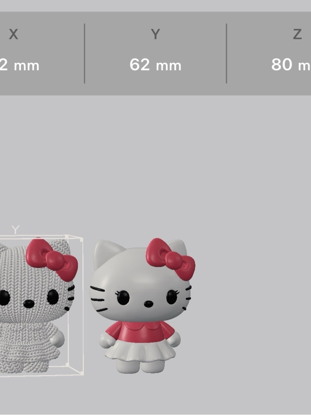 Hello Kitty Pink & White Vinyl Figure Kids Toy